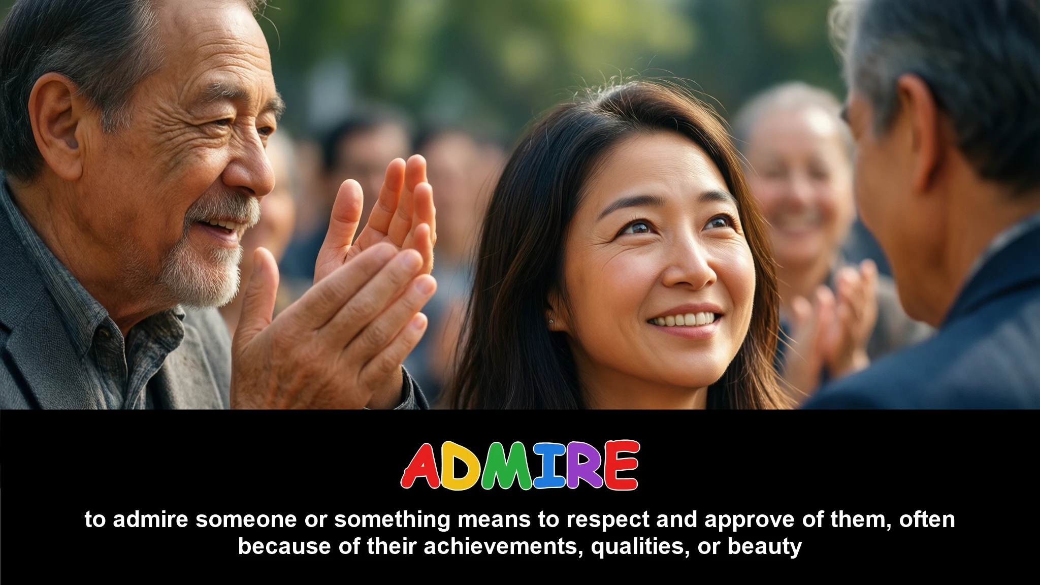 English Illustration for admire